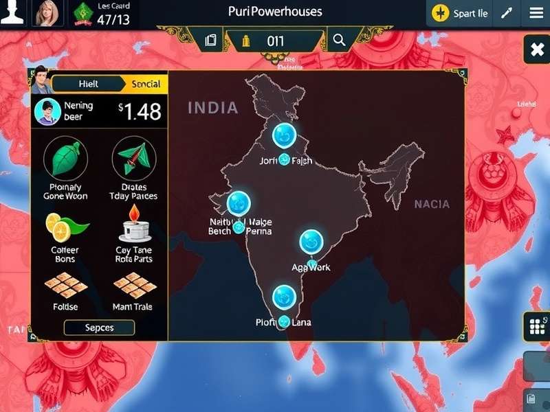 Puri Powerhouses gameplay screenshot showing strategic elements